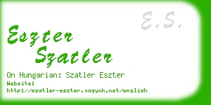 eszter szatler business card